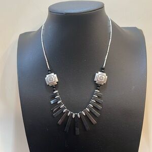 NECKLACE 8 inch Black Metallic and Silver colored hook Women’s Jewelry